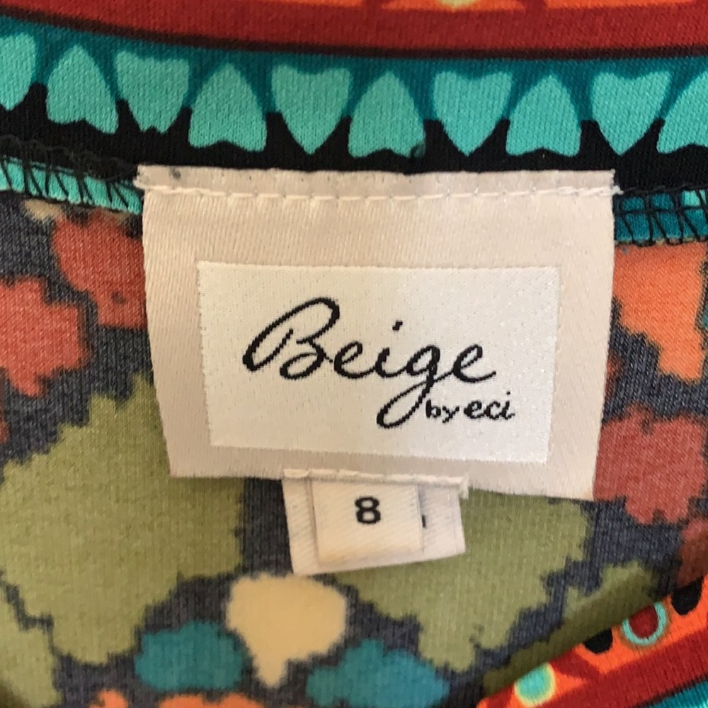 Beige By Eci Multi Colored Mosaic Pattern Dress W… - image 5